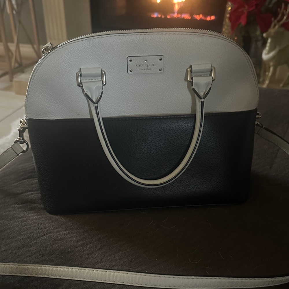 Kate Spade Two-Tone Black and Cream Satchel